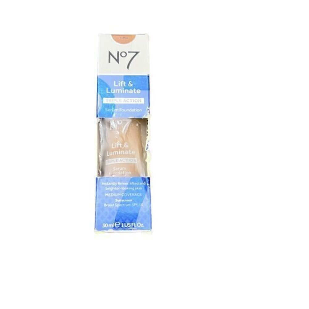 No7 Lift & Luminate Triple Action‎ Serum Foundation SPF 15 Sunscreen Toffee